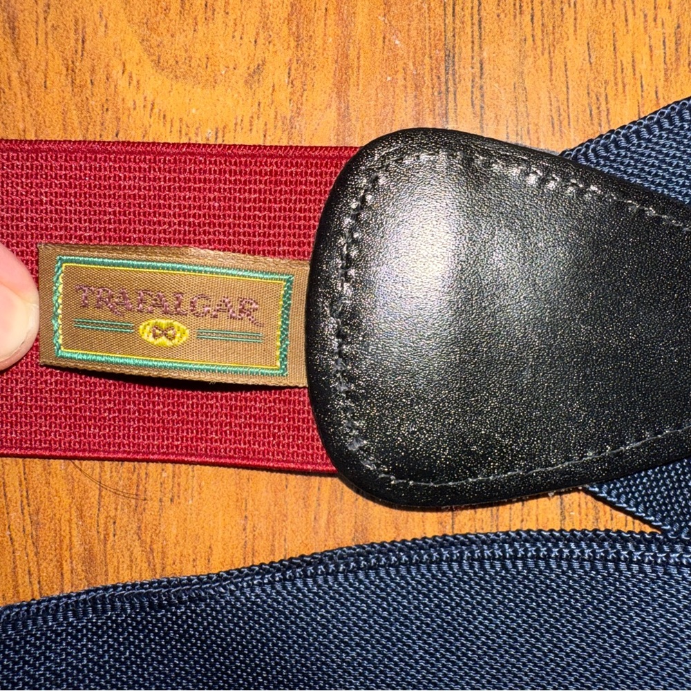 Trafalgar Maroon and Black Leather Detail